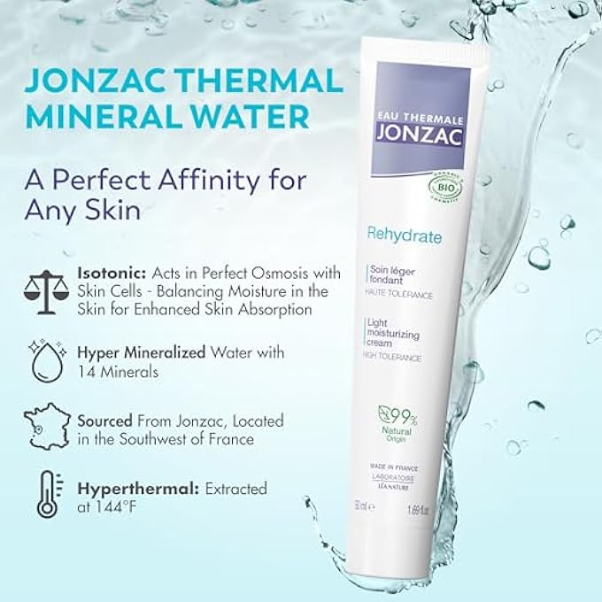 JONZAC EAU THERMALE | FONDANT LIGHT SKIN - REHYDRATE | 24H HYDRATION  PROTECTS, STRENGTHENS | PLUMP UP SKIN | NORMAL TO MIXED SKIN | HYALURONIC ACID | 99% NATURAL ORIGIN|50 ML - Image 3